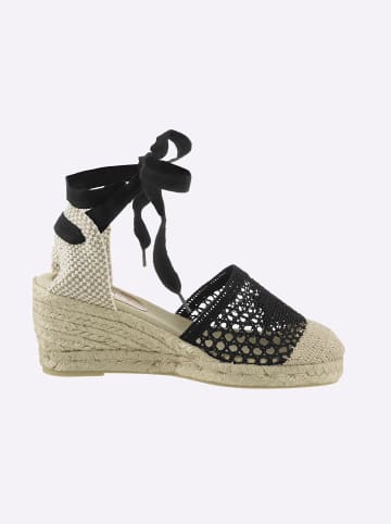 Heine Keilsandalette in schwarz