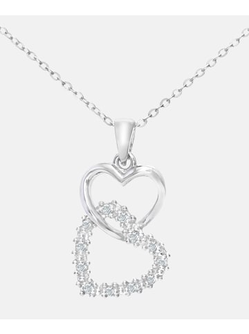 Diamant L'éternel Halskette mit Anhänger aus 375 Weißgold mit Diamant Herz-Design