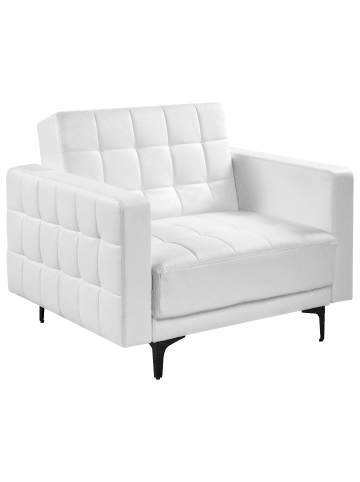 Beliani Sessel ABERDEEN in Weiß/Schwarz - (W) 106 x (H) 83 x (L) 88 cm