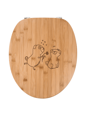 Mr. & Mrs. Panda WC Sitz Mops Verliebt ohne Spruch in Transparent