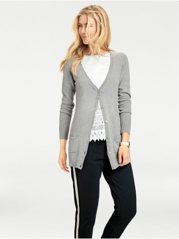 Heine Feinstrickjacke in grau-melange