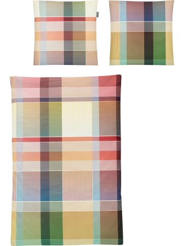 Irisette Mako-Satin Bettwäsche in gelb-grün-altrosé