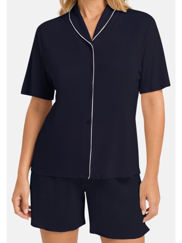 Hanro Pyjama Natural Comfort in Deep navy
