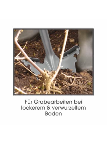 EASYmaxx Spaten- & Wurzelsäge 114cm grau/rot  grau