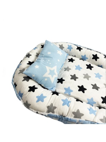 just2little Babynest mit Kissen in Blau