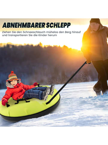 COSTWAY Schlitten Ø100cm Aufblasbar in Grün