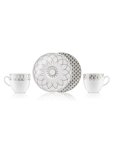 VOLA Set " First.Platin Kaffeetassen " in Muster 002 + 004