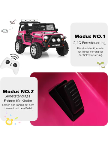COSTWAY Elektroauto Kinder 12V ab 3 Jahren in Rosa