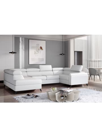 MF Design Esco Recamiere Links in Weiß -  (L) 200 x (B) 336 x (H) 92 cm