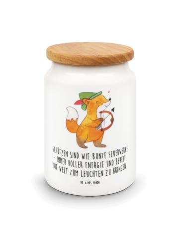 Mr. & Mrs. Panda Kaffeedose Schütze Astrologie mit Spruch in Weiß