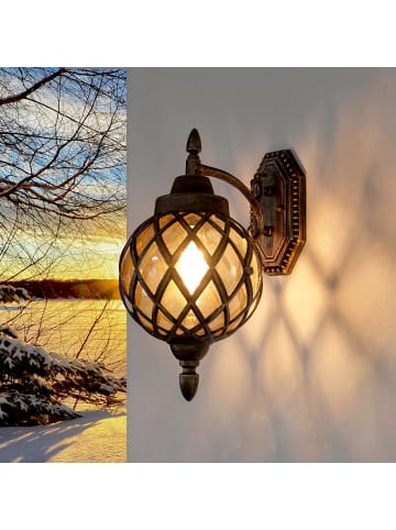 Licht-Erlebnisse Außen Wandlampe (B)31 x (H)40 cm in Kupfer Antik