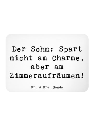 Mr. & Mrs. Panda whiteboardmagnet Spruch Sohn Charme mit Spruch in Weiß