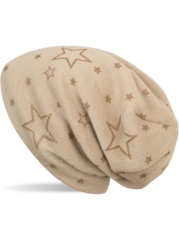 styleBREAKER Feinstrick Beanie Mütze in Beige