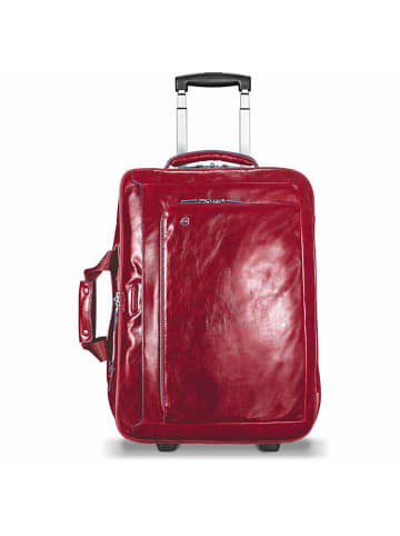 Piquadro Blue Square 2-Rollen Businesstrolley Leder 51 cm Laptopfach in red