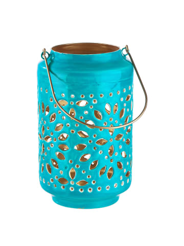 Butlers Laterne BLUE MAROCCO in Petrol