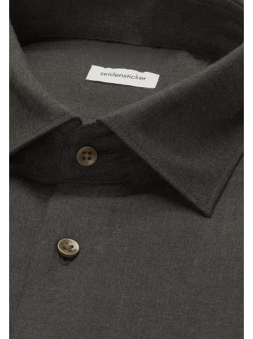 Seidensticker Flanellhemd Regular in Grau
