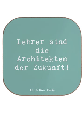 Mr. & Mrs. Panda Untersetzer Spruch Lehrer Zukunftsarchitekten m... in Meeresbrise