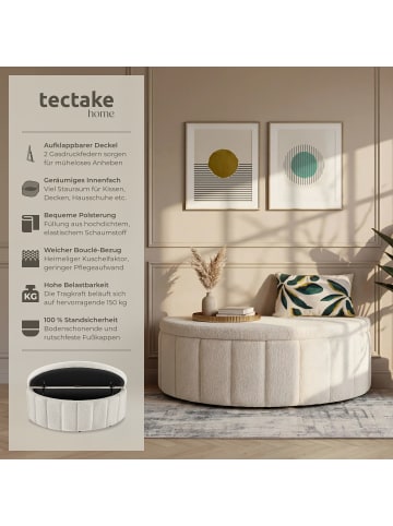 tectake Polsterbank mit Stauraum Belastbarkeit 150 kg, 108 x 48 x 38,5 cm