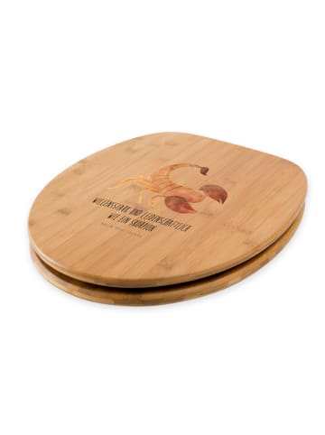 Mr. & Mrs. Panda Toilettenbrille Sternzeichen Skorpion mit Spruch in Braun