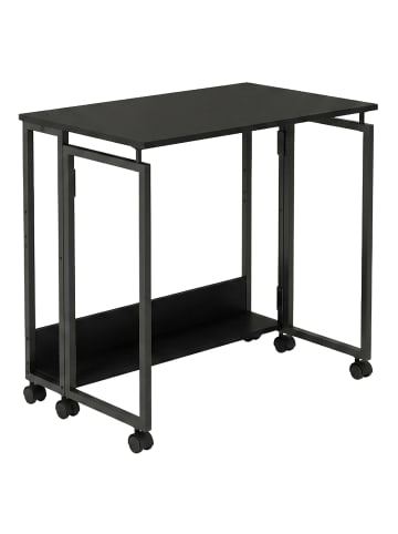 relaxdays Schreibtisch "klappbar" in Schwarz - (B)80 x (H)75 x (T)50 cm
