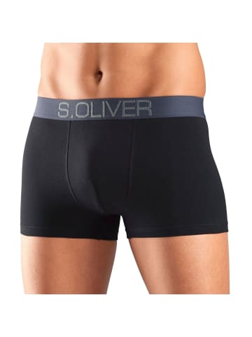 S. Oliver Boxershorts 4er Pack in Schwarz