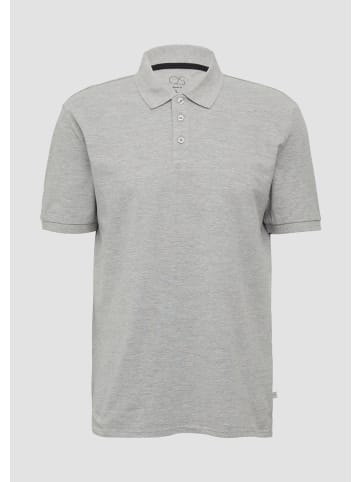 QS Polo-Shirt in 9400_grau meliert