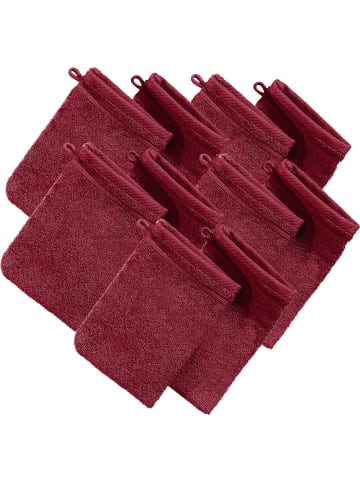 Erwin Müller Frottier Waschhandschuh 10er-Pack Heidelberg in weinrot
