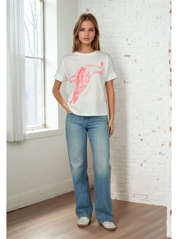 Salzhaut Rundhals T-Shirt für Damen in weiß