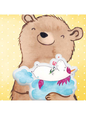 Mr. & Mrs. Panda Kissen Einhorn Verliebt ohne Spruch in Weiß