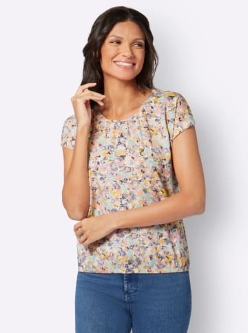 Sieh an! Kurzarm-Shirt in champagner-rosenquarz-bedruckt