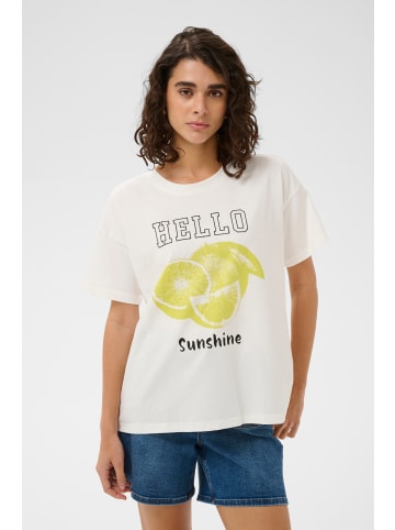 Kaffe T-Shirt kurzarm KAchelsea Loose fit in Chalk