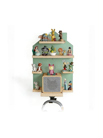 relaxdays Toniebox Regal "Haus" in Salbei - (B)28 x (H)43 x (T)17 cm