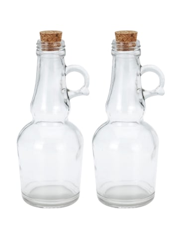 Excellent Houseware Olivenöl- und Essigspender, 2er-Set, 250 ml in Transparent, 8 x 19 x 15 cm