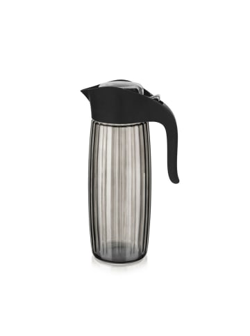 Michelino Karaffe aus Riffelglas in Anthrazit – 1,6L mit edlem Design in Anthrazit