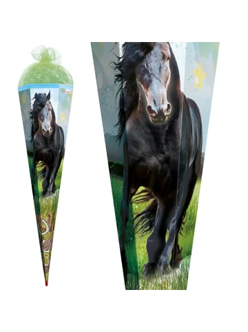 ROTH Schultüte groß Power Horse 85 cm, Netzverschluss in Grün