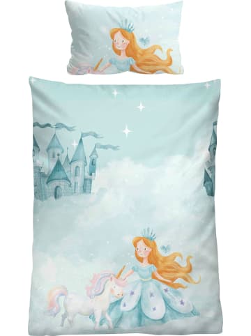 Biberna Fein Biber Kinder-Bettwäsche in hellblau