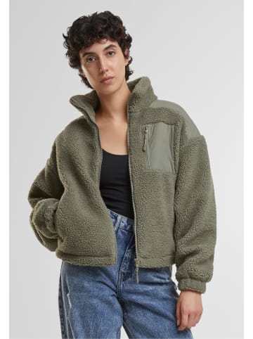 Urban Classics Urban Classics Damen Ladies Sherpa Mix Jacket in palegreen