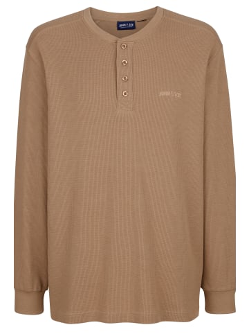 John F. Gee Kurzarm T-Shirt in taupe