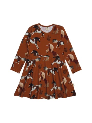 Walkiddy Kleid Joyful Horses in brown
