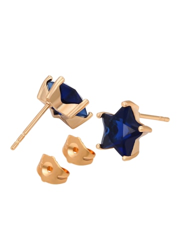 gaya Women Earrings in Rose Gold Navy