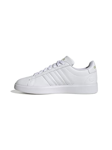 adidas Sneaker Grand Court 2.0 in white/white/gold met.