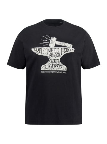 JP1880 Kurzarm T-Shirt in schwarz