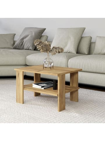 CALICOSY Couchtisch DUAMA in Eiche - (W)60 x (H)37 x (L)45 cm