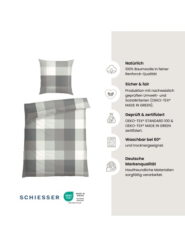 Schiesser Renforcé-Bettwäsche-Set Travis in Mint