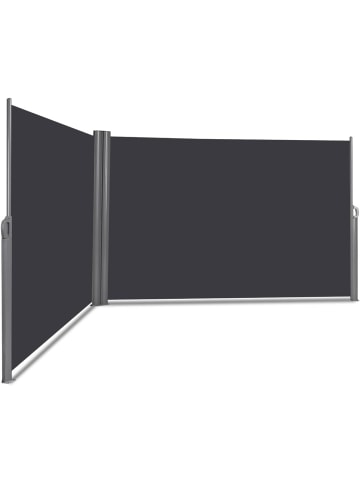 COSTWAY Doppelseitenmarkise 160x600cm in Grau