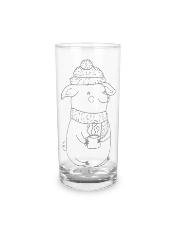 Mr. & Mrs. Panda Glas Schweinchen Glühwein ohne Spruch in Transparent