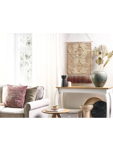 Beliani Wandbehang SABO in Beige/Rot/Gold - (W) 43 x (H) 75 x (L) 1 cm Vertikal