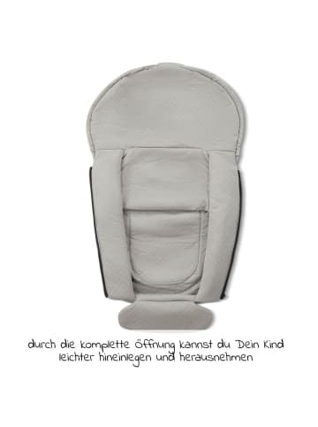 ABC-Design Neugeborenen Fußsack für die Babyschale oder Babywanne in grau