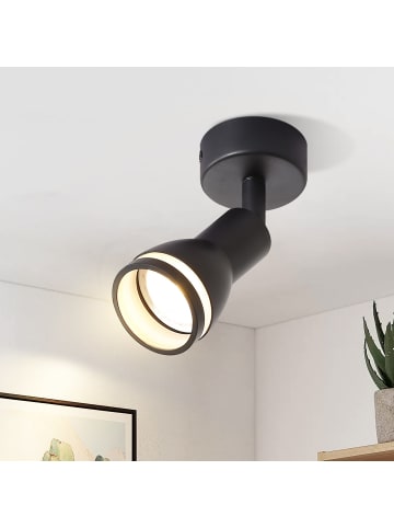 ZMH Deckenleuchte in schwarz 1-flammig GU10 L 6cm Deckenspots Max.40W