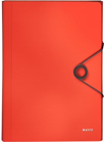 Leitz Fächermappe Solid A4 PP mit 6 Fächern hellrot